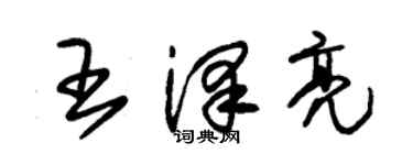 朱錫榮王澤亮草書個性簽名怎么寫