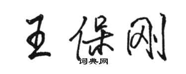 駱恆光王保剛行書個性簽名怎么寫