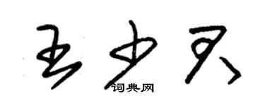 朱錫榮王少君草書個性簽名怎么寫