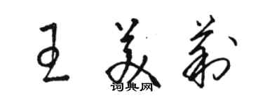 駱恆光王美莉草書個性簽名怎么寫