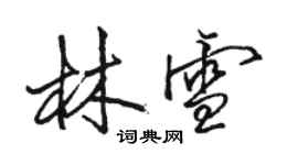 駱恆光林雪行書個性簽名怎么寫