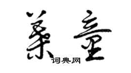 曾慶福葉童草書個性簽名怎么寫