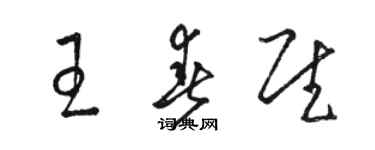 駱恆光王春慰草書個性簽名怎么寫