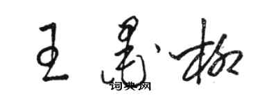 駱恆光王墨柳草書個性簽名怎么寫