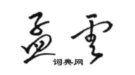 駱恆光孟雲草書個性簽名怎么寫