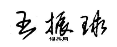 朱錫榮王振球草書個性簽名怎么寫