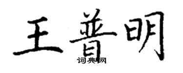 丁謙王普明楷書個性簽名怎么寫