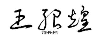 曾慶福王紹煌草書個性簽名怎么寫