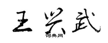 曾慶福王興武行書個性簽名怎么寫