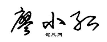 朱錫榮廖小紅草書個性簽名怎么寫