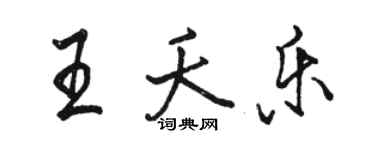 駱恆光王夭樂行書個性簽名怎么寫