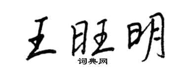 王正良王旺明行書個性簽名怎么寫