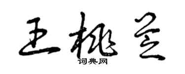 曾慶福王桃芝草書個性簽名怎么寫