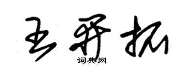 朱錫榮王開拓草書個性簽名怎么寫