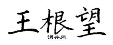 丁謙王根望楷書個性簽名怎么寫