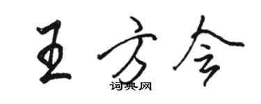 駱恆光王方會行書個性簽名怎么寫