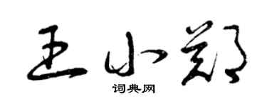 曾慶福王小鄭草書個性簽名怎么寫