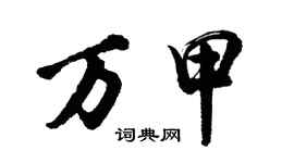 胡問遂萬甲行書個性簽名怎么寫