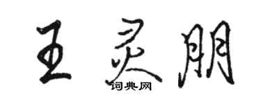 駱恆光王靈朋行書個性簽名怎么寫