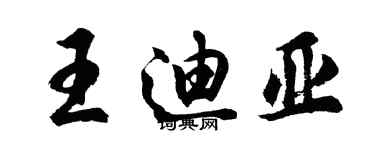 胡問遂王迪亞行書個性簽名怎么寫