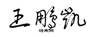 曾慶福王鵬凱草書個性簽名怎么寫