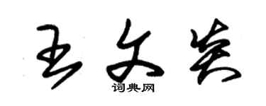 朱錫榮王文炎草書個性簽名怎么寫