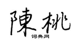 王正良陳桃行書個性簽名怎么寫