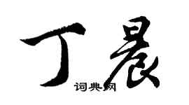 胡問遂丁晨行書個性簽名怎么寫