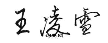 駱恆光王凌雪行書個性簽名怎么寫