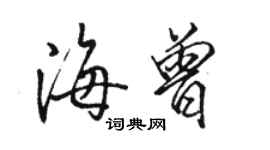 駱恆光海曾行書個性簽名怎么寫