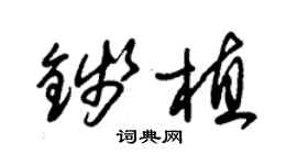 朱錫榮錢植草書個性簽名怎么寫