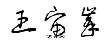 曾慶福王宙峰草書個性簽名怎么寫