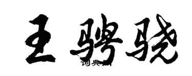 胡問遂王騁驍行書個性簽名怎么寫