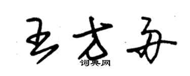 朱錫榮王方舟草書個性簽名怎么寫