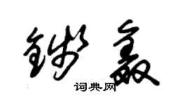 朱錫榮錢鑫草書個性簽名怎么寫