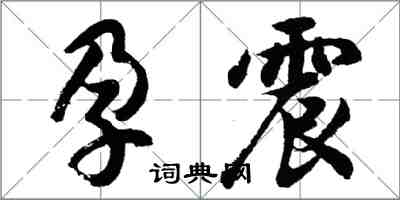 胡問遂孕震行書怎么寫