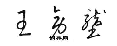 駱恆光王旁壟草書個性簽名怎么寫