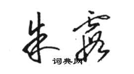 駱恆光朱霞草書個性簽名怎么寫