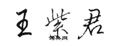 駱恆光王紫君行書個性簽名怎么寫