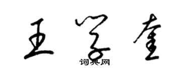 梁錦英王學奎草書個性簽名怎么寫