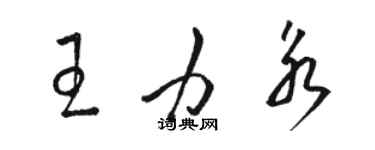 駱恆光王力永草書個性簽名怎么寫