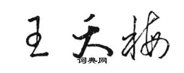 駱恆光王夭梅草書個性簽名怎么寫