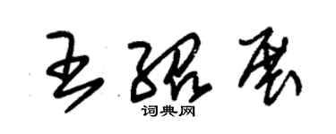 朱錫榮王紹展草書個性簽名怎么寫