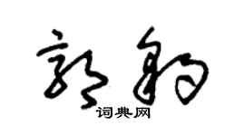 朱錫榮郭豹草書個性簽名怎么寫