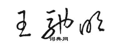 駱恆光王馳明草書個性簽名怎么寫