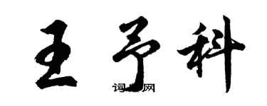 胡問遂王予科行書個性簽名怎么寫