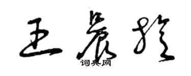 曾慶福王晨旋草書個性簽名怎么寫