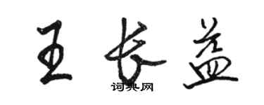 駱恆光王長益行書個性簽名怎么寫