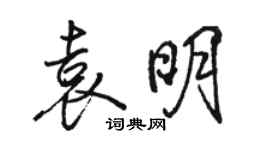 駱恆光袁明行書個性簽名怎么寫