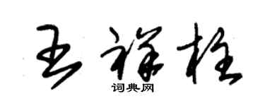 朱錫榮王祥柱草書個性簽名怎么寫